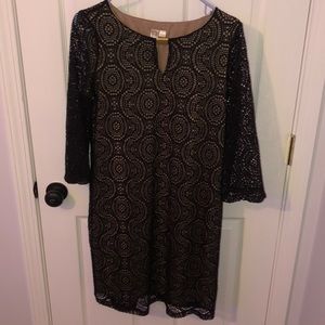 Lace Black and Tan dress